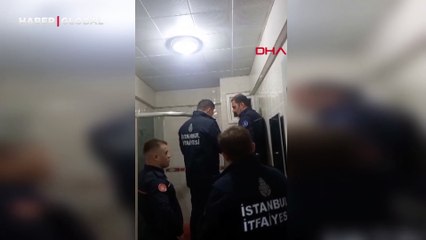 Havalandırma boşluğuna düşen kedi için seferber oldular