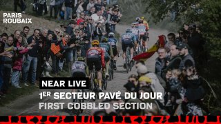 First cobbled section - Paris-Roubaix 2024
