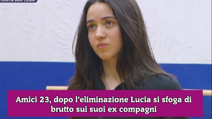 Amici 23, dopo l’eliminazione Lucia si sfoga di brutto sui suoi ex compagni