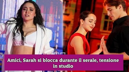 Amici, Sarah si blocca durante il serale, tensione in studio