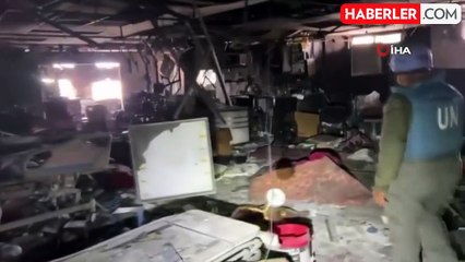 DSÖ ekibi, Şifa Hastanesi'ndeki yıkımı görüntüledi