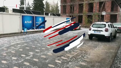 Sağanak ve dolu Adıyaman'da zorlu anlara sahne oldu