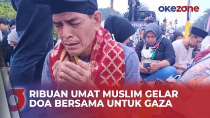 Ribuan Umat Muslim Gelar Doa Bersama untuk Gaza di Patung Kuda Jakarta Pusat