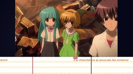 Bande rythmo Higurashi S1 Le club soutient Rena malgré son crime