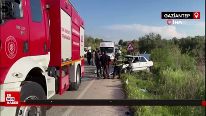 Gaziantep'te hatalı sollama kazaya neden oldu