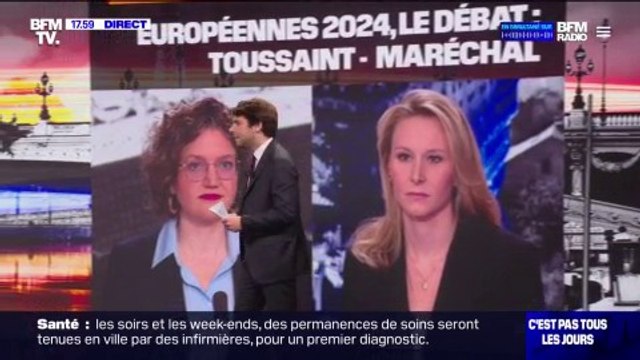 Élections européennes: suivez en direct le débat entre Marion Maréchal et Marie Toussaint