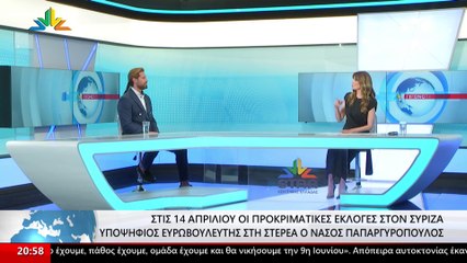 Ο Υποψήφιος Ευρωβουλευτής του ΣΥΡΙΖΑ, Νάσος Παπαργυρόπουλος στο Star