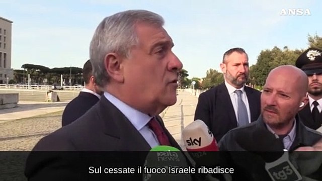 Tajani: Israele e' per il cessate il fuoco con la liberazione degli ostaggi