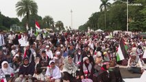 شاهد: مظاهرة حاشدة في إندونيسيا تنديدا بالحرب على غزة
