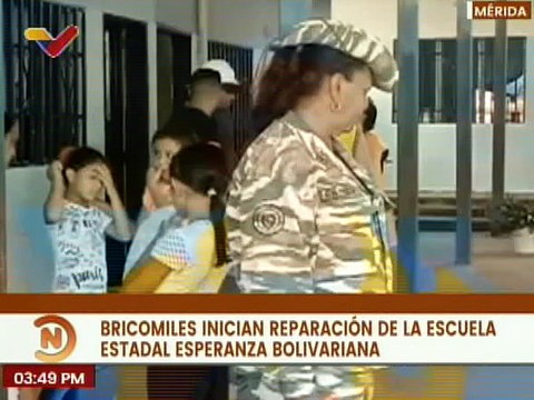 Bricomiles inician rehabilitación de la Escuela Estadal Esperanza Bolivariana del estado Mérida