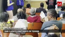 En Tijuana, dan clases de español a migrantes haitianos