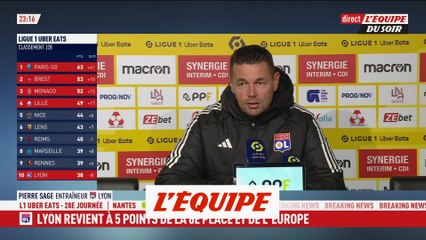 Sage (Lyon) : « Jouer la septième place ou mieux » - Foot - Ligue 1