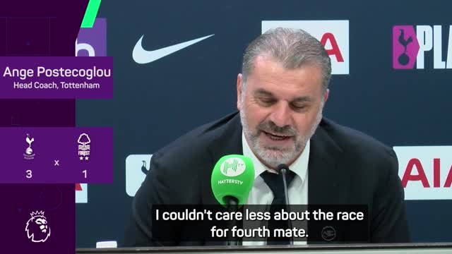 Postecoglou 'couldn't care less about the race for fourth'