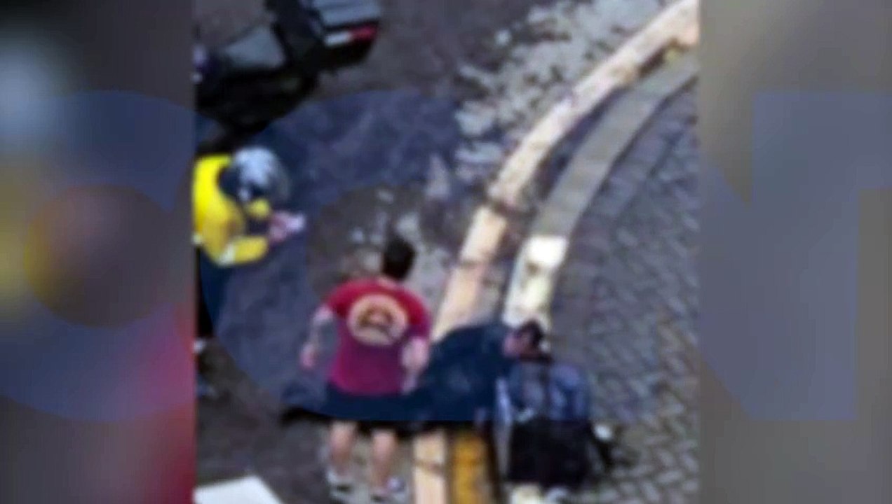 Internauta registra moto pegando fogo logo após acidente no Centro