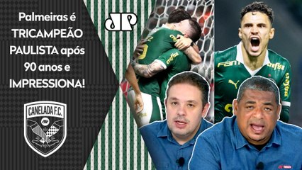 "O PALMEIRAS FEZ ALGO RARO, cara! Foi TRICAMPEÃO PAULISTA, e agora VAMOS VER se..." VEJA DEBATE!