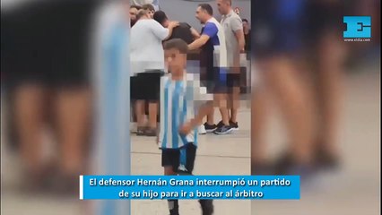 El defensor Hernán Grana interrumpió un partido de su hijo para ir a buscar al árbitro: "Se ve que no..."