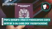 Perú exigirá visa a mexicanos para entrar a su país por reciprocidad