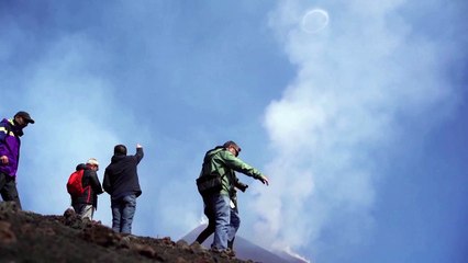 Rare volcanic vortex rings puff out of Mount Etna