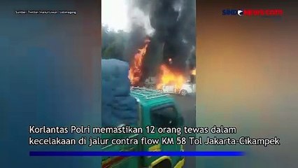 Kecelakaan Adu Banteng di Tol Japek, Korlantas Polri Pastikan 12 Orang Tewas