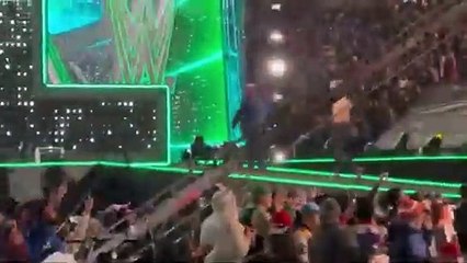 Crowd Reaction to Rock & Roman Reigns after WWE Universal Championship loss | WrestleMania 40 Night 2