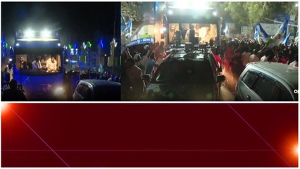 సీఎం జగన్‌కు అర్థరాత్రి సమయంలో బ్రహ్మరథం పట్టిన దర్శి ప్రజలు | Bus Yatra | Oneindia Telugu