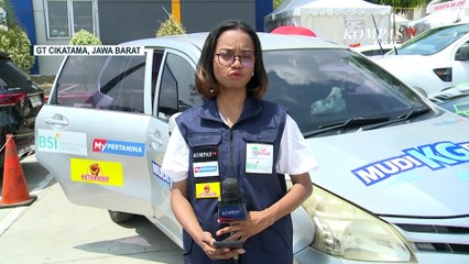 Gerbang Tol Cikatama Terpantau Lengang dan Lancar di Senin Siang