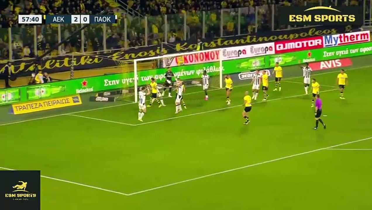 AEK Athens vs PAOK 2-2 All Goals and Highlights 2024