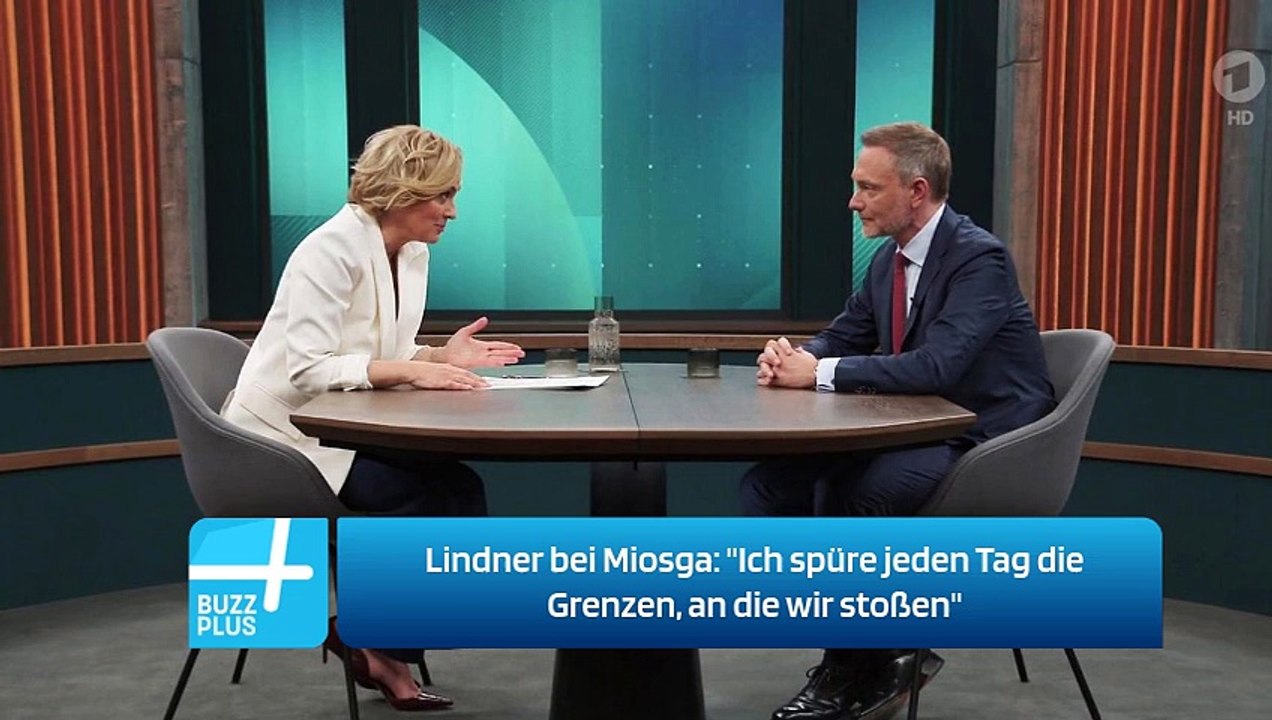 Lindner bei Miosga: 'Ich spüre jeden Tag die Grenzen, an die wir stoßen'