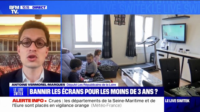 Interdiction des écrans pour les jeunes enfants: Toutes les études montrent que les écrans sont nocifs pour les enfants avant l'âge de trois ans , explique Antoine Vermorel-Marques, député Les Républicains de la Loire