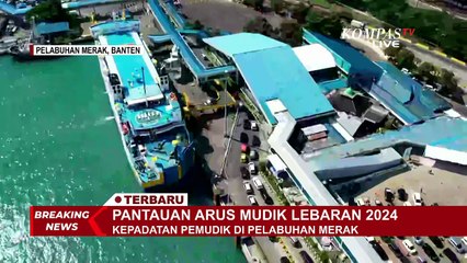 Antrean Mobil Masih Mengular di Pelabuhan Merak, Begini Pantauan Udaranya