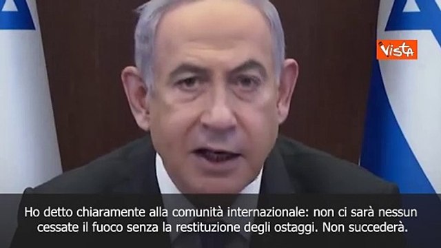 Netanyahu: Nessun cessate il fuoco senza liberazione degli ostaggi - SOTTOTITOLI