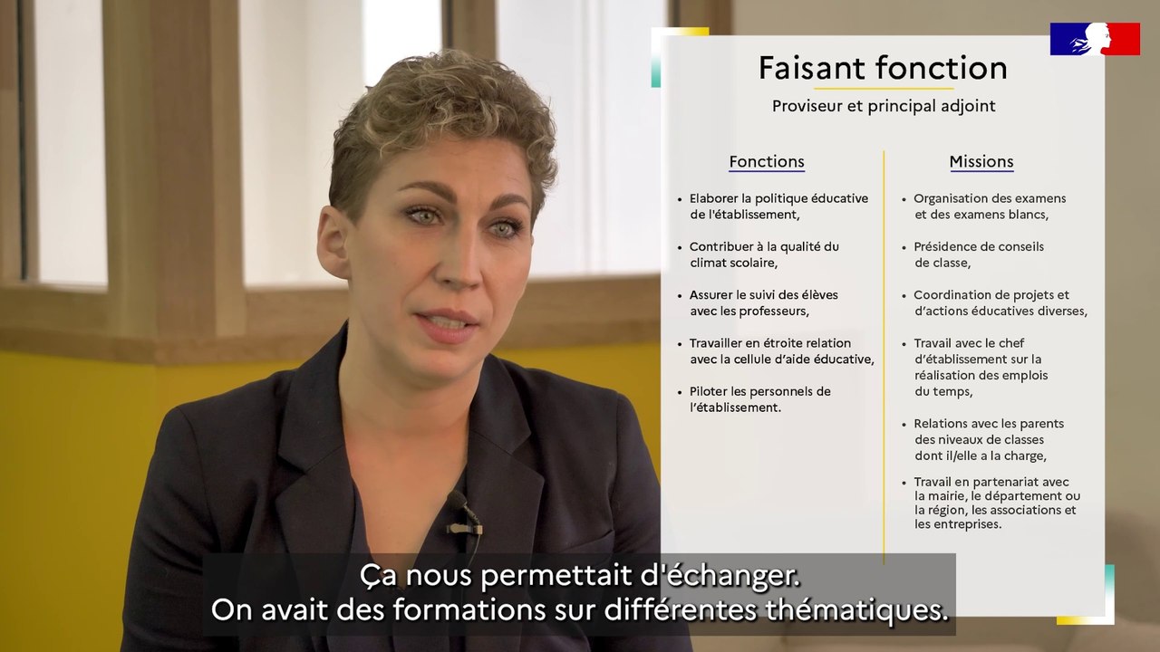 Faisant fonction : Proviseure Adjointe