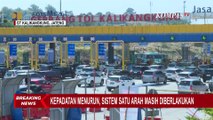 Situasi Arus Mudik di Gerbang Tol Kalikangkung Mulai Lengang