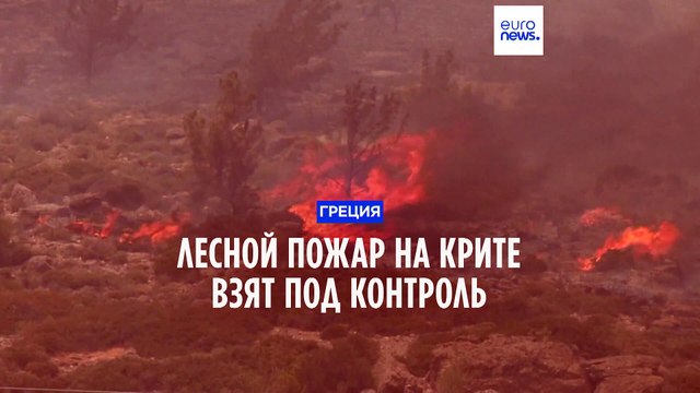 Лесной пожар на Крите: огонь удалось взять под контроль