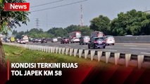 Situasi Arus Lalu Lintas Pascakecelakaan Maut di Ruas Tol Jakarta-Cikampek KM 58