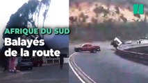 En Afrique du Sud, des vents démentiels propulsent des voitures hors de la route