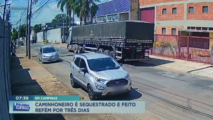 Caminhoneiro é alvo de sequestro relâmpago em Campinas