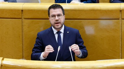 La intervención de Pere Aragonès en el Senado, en 3 minutos