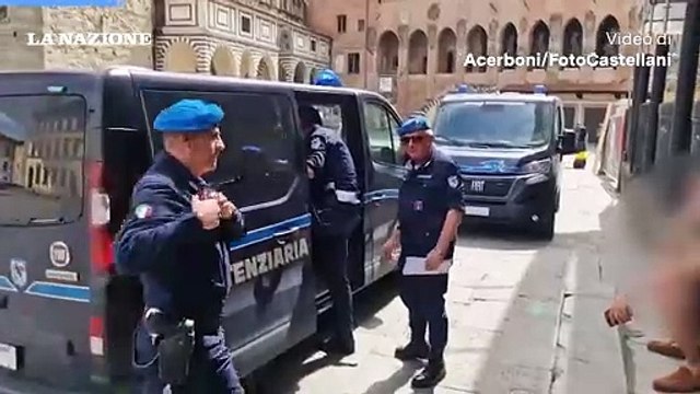 Inchiesta Pistoiese, De Simone arriva in tribunale al Palazzo di Giustizia di Pistoia per l'interrogatorio