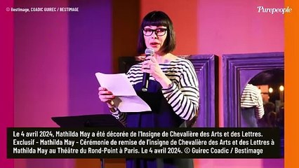 PHOTOS Mathilda May honorée en public, l'émotion vive de son mari rappeur