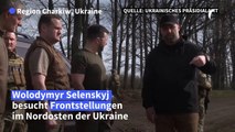 Ukraine: Selenskyj besucht Frontstellungen bei Charkiw