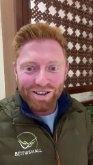Jonny Bairstow bowled over Monmouth CC's Jay Roberts with a birthday message