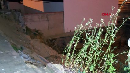 İstinat duvarı çöktü, vatandaş tedirgin oldu