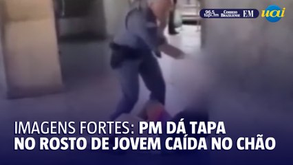 PM dá tapa no rosto de jovem caída no chão em estação do metrô