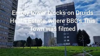 The council estate and empty tower blocks where This Town was filmed