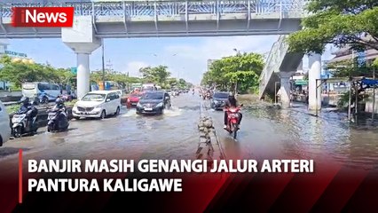 Jalur Arteri Pantura Kaligawe Demak-Semarang Masih Terendam Banjir pada H-2 Lebaran