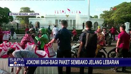 Download Video: Jelang Lebaran, Presiden Jokowi Bagi-bagi Paket Sembako di Depan Istana Negara