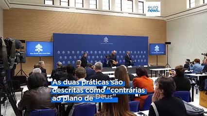 Vaticano condena cirurgia de mudança de sexo e barriga de aluguer