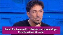 Amici 23, Emanuel Lo diventa un ciclone dopo l’eliminazione di Lucia