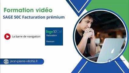 La barre de navigation : SAGE 50C Facturation prémium 2024